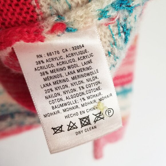 Sparrow Anthropologie Marna Fair Isle Striped Merino Wool Blend Cardigan M $188 - Picture 9 of 16